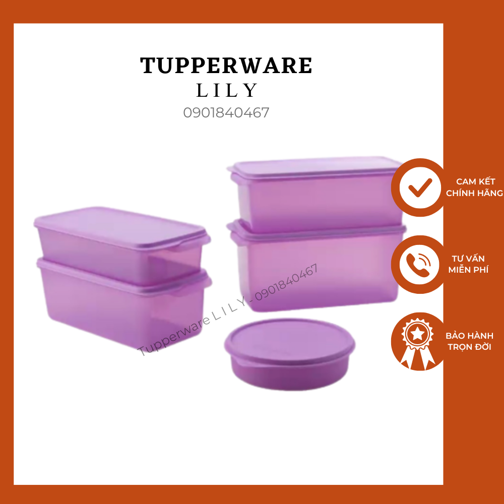 Bộ hộp trữ mát Freshia tím Tupperware