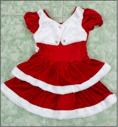 [HCM]Đầm Noel cho bé gái  tặng kèm nón noel.