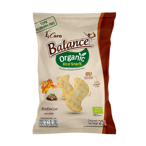 BÁNH SNACK GẠO HỮU CƠ VỊ BBQ 4CARE BALANCE 25G
