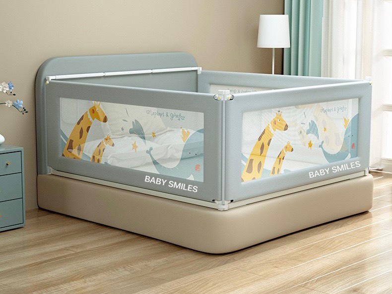 THANH CHẮN GIƯỜNG BABY SMILES  MÀU GHI ĐỘ CAO 68-90CM (1.6M) năm 2022