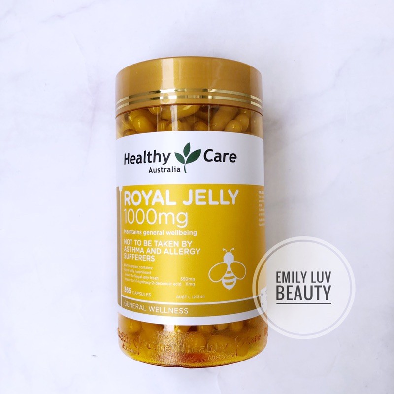 Sữa ong chúa Healthy Care Royal Jelly 365 viên Úc