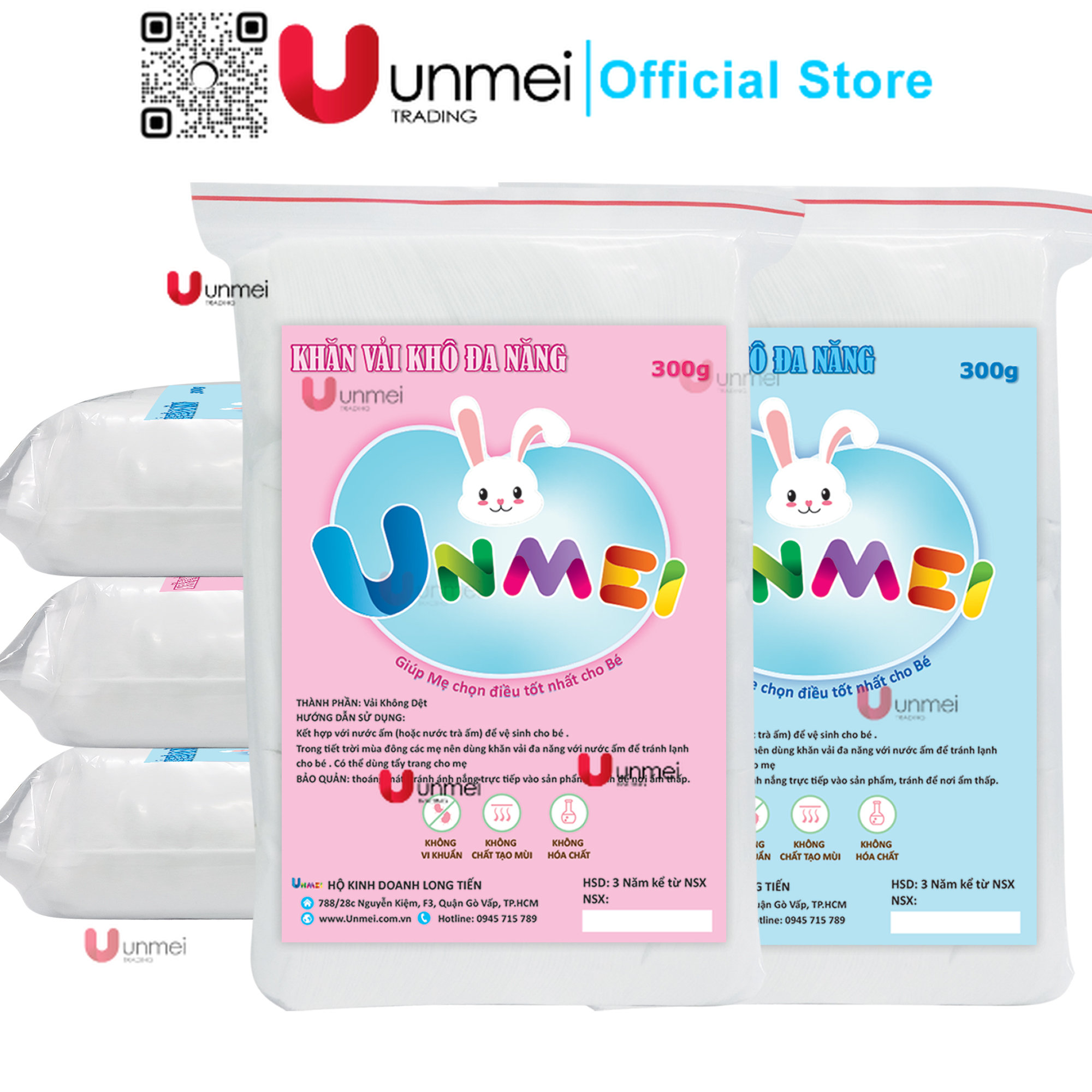 Khăn vải khô đa năng unmei 300g
