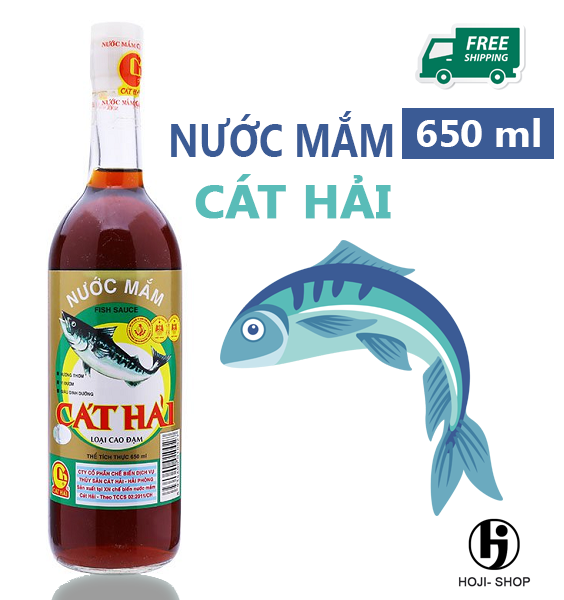 Nước Mắm Nguyên Chất Cát Hải Hải Phòng 650ml, Độ Đạm Cao