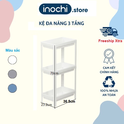 Mega Kệ Đa Năng 3 Tầng Inochi Nhựa Đựng đồ phòng khách phòng ngủ đựng Gia Vị nhà bếp Nhà tắm thông minh Cao Cấp inochi.store