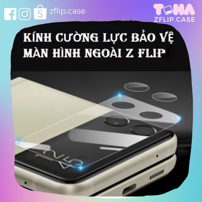 Kính cường lực full màn ngoài samsung z flip3 / zflip3 / z flip4/ zflip4 / z flip 3 / z flip 4