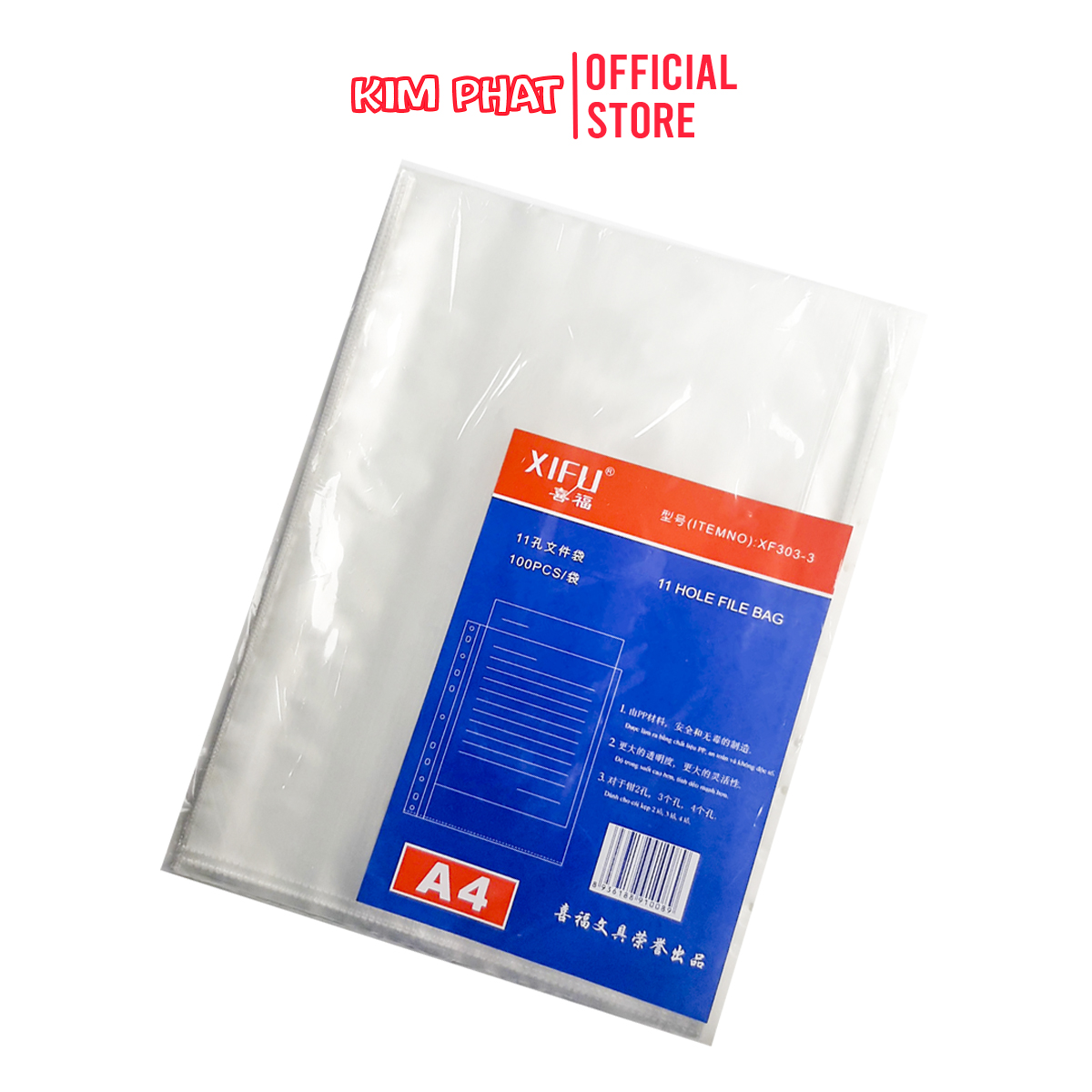 Sơ mi lỗ a4, bìa 11 lỗ xifu loại dầy