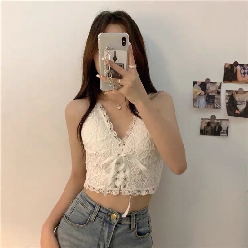 [MẪU MỚI] Áo 2 dây ren, bra ren thiết kế đan dây sexy, sành điệu