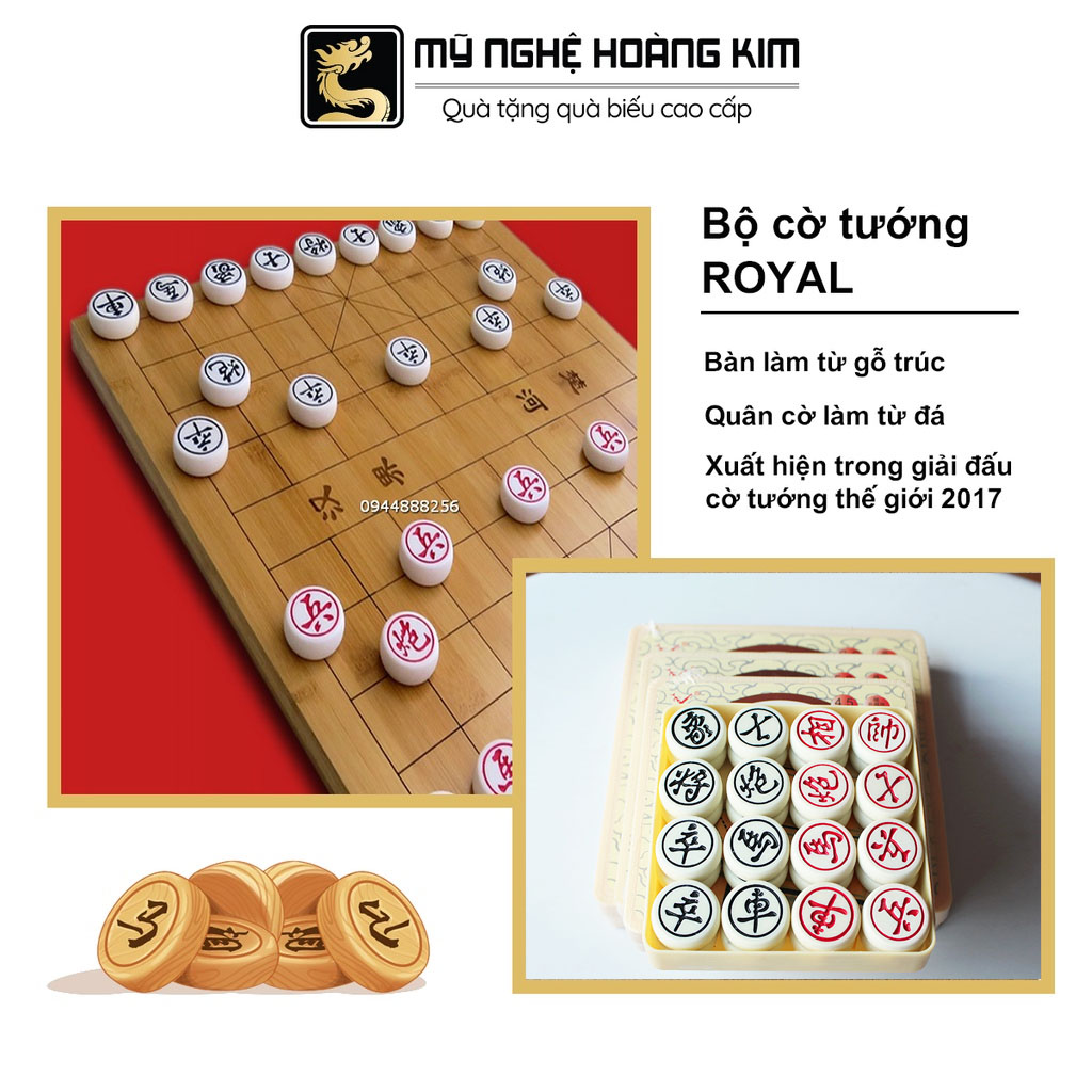 [FREESHIP] Bộ Cờ Tướng Bàn Trúc + Quân Đá HK20 Công Nghệ Ép Hiện Đại Đẹp Bền, Chống Thấm Nước, Quân Cờ Tinh Xảo Cầm Nặng Và Chắc Tay - Mỹ Nghệ Hoàng Kim