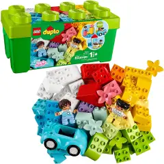 LEGO DUPLO Classic Building Block Box 10913 Bộ đồ chơi giáo dục đầu tiên có hộp đựng đồ, rất thích hợp cho trẻ từ 18 tháng trở lên (65 miếng)