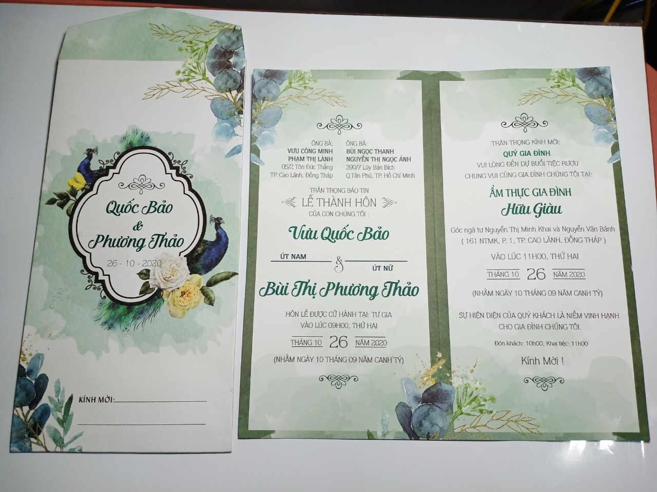 Mẫu Thiệp túi đứng 2020 - 033.5000.511