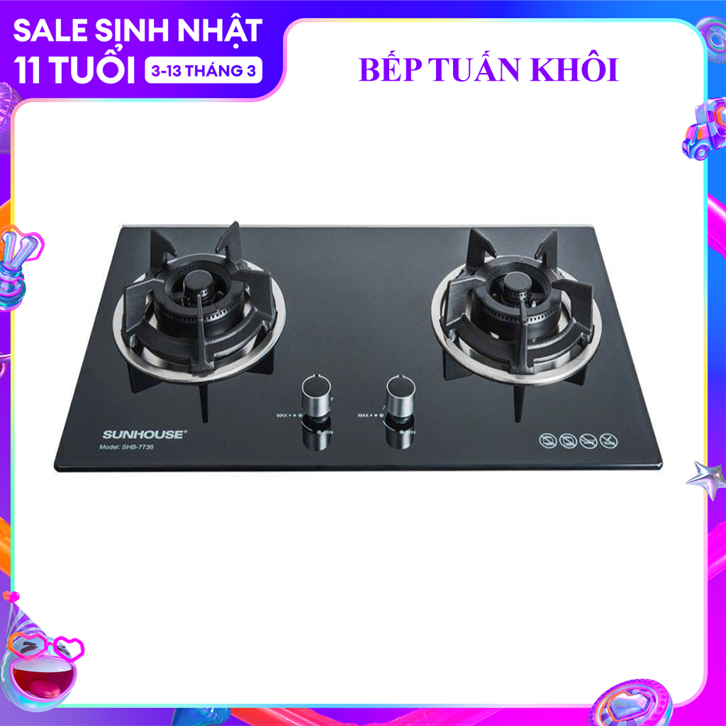 Bếp gas âm sunhouse shb6636