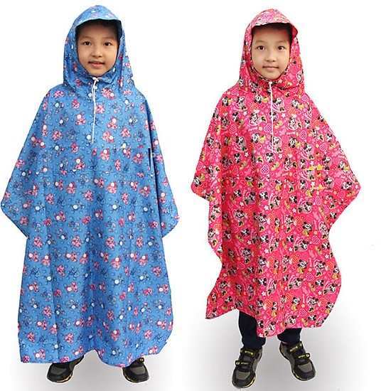 Áo mưa trẻ em vải dù bít 2 bên size 10