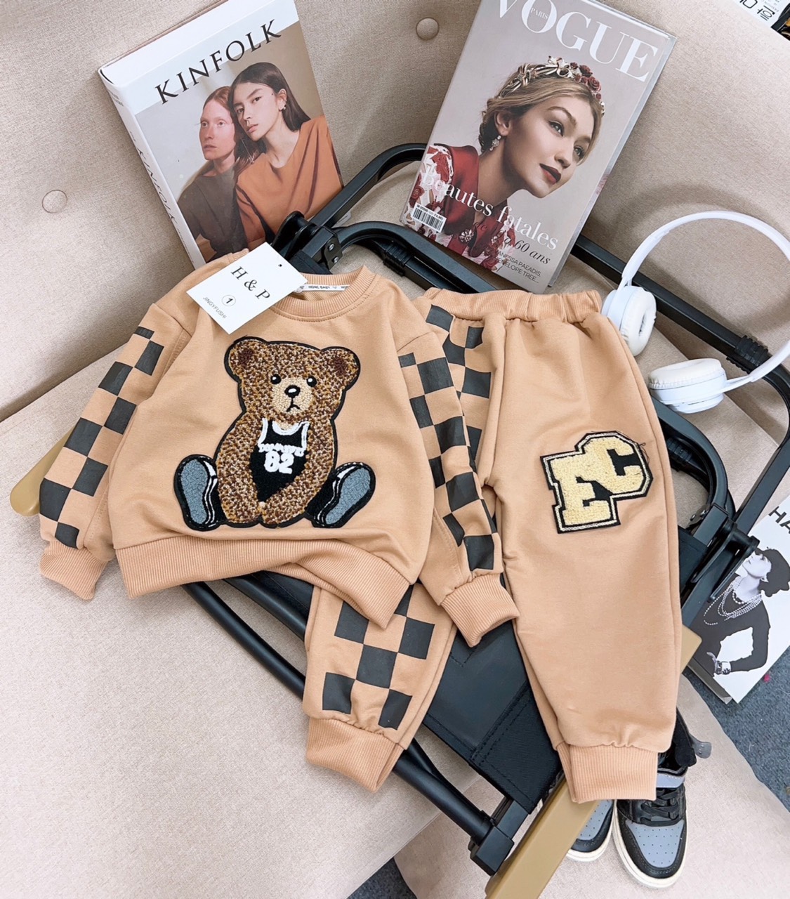 Bộ gấu vải nỉ ép đẹp mà giá rẻ rành cho bé 10-25 kg