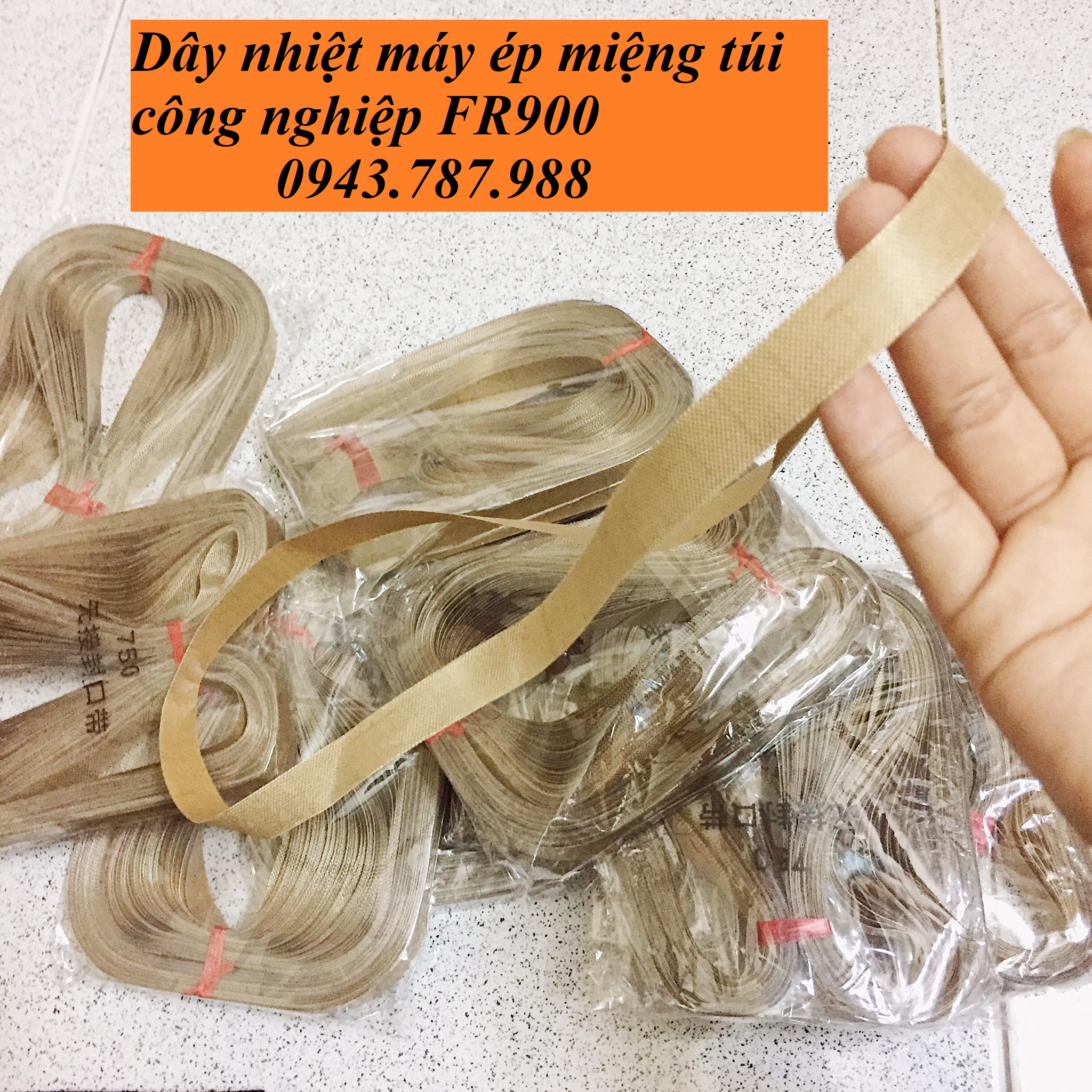 [HCM]Dây nhiệt, dây curoa, dây chịu nhiệt máy ép bao liên tục, dây vải máy hàn mép túi liên tục FR900