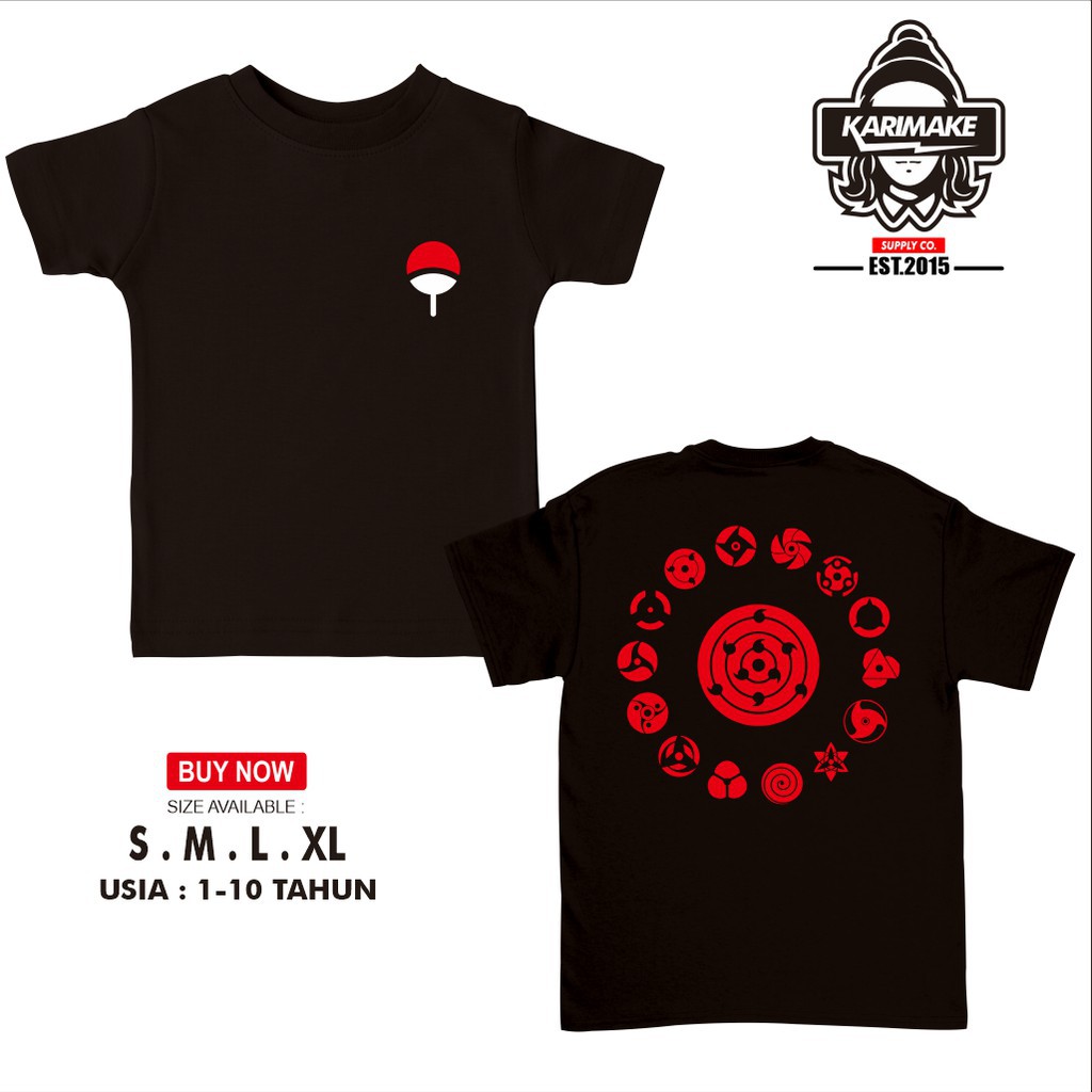 HOT Áo thun in hình Naruto Uchiha Gang Sharingan cực chất giá rẻ
