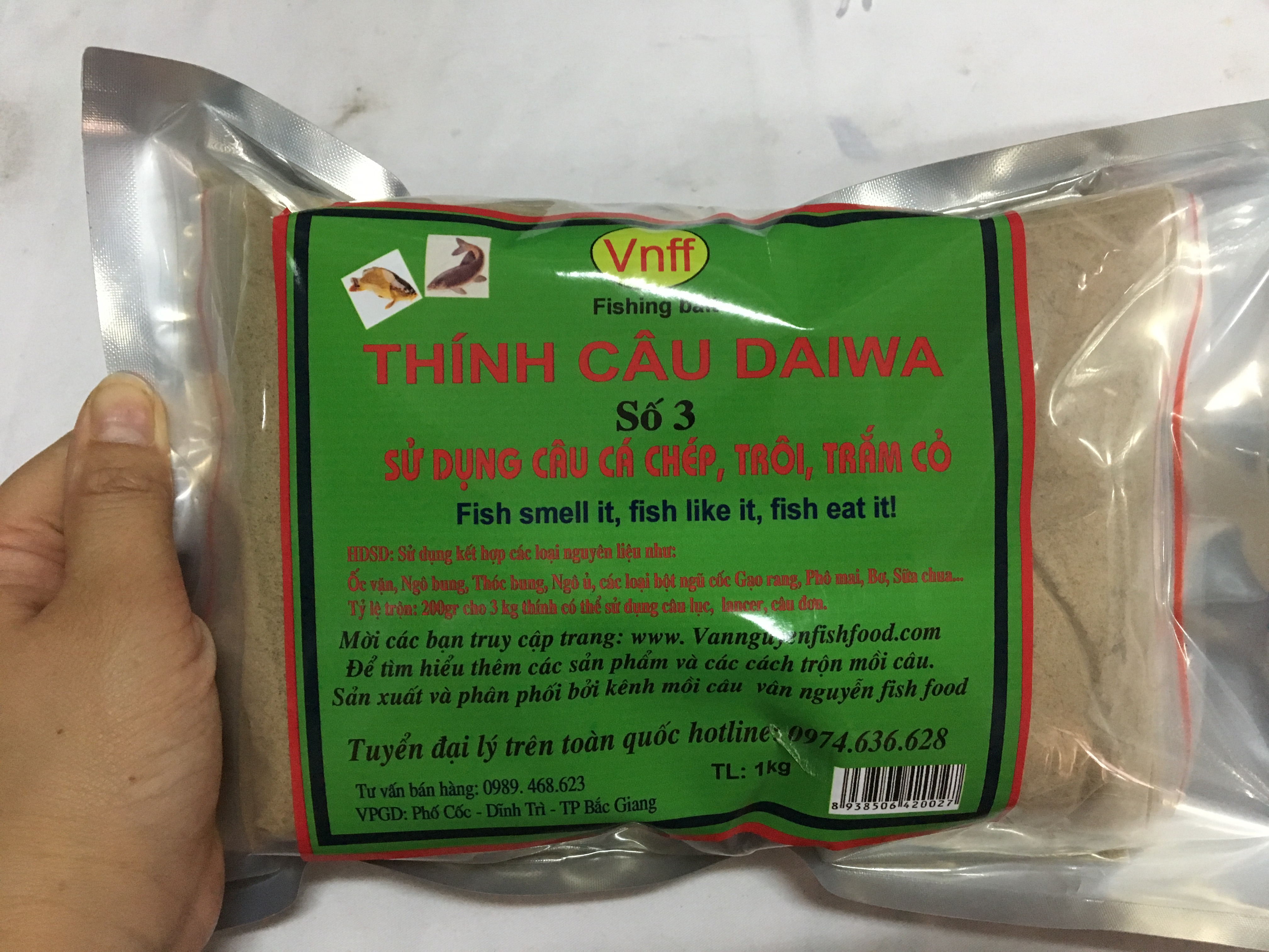 Mồi câu cá Daiwa số 3 chuyên câu cá trắm trắng, chép, trắm đen