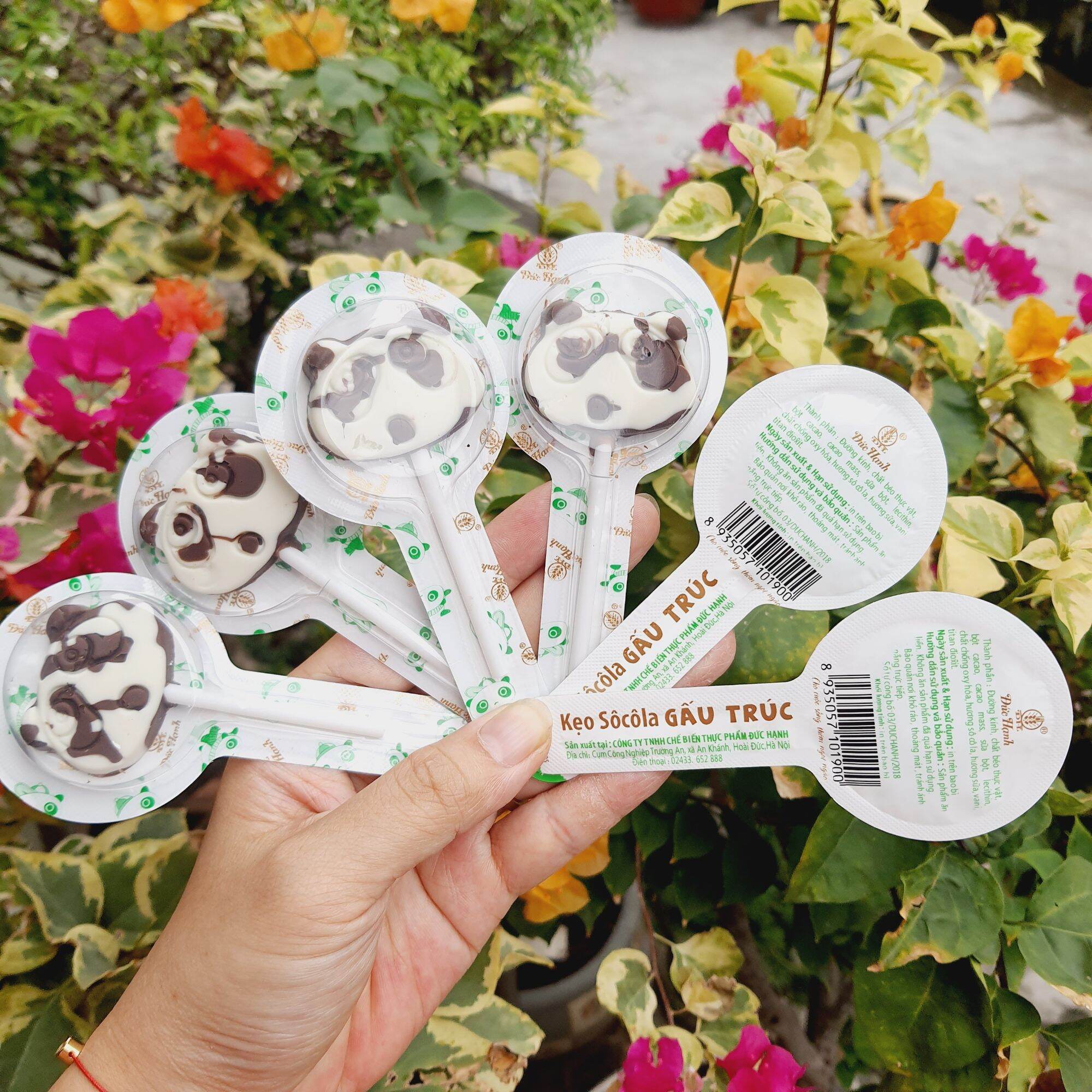 Kẹo Socola Gấu Trúc  dạng que siêu cưng, (bao bì mới)siêu ngon hàng chuẩn công ty các bé rất thích