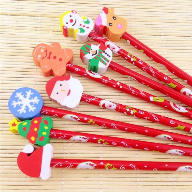 [HCM]Bút chì Noel dễ thương cùng gôm tẩy quà tặng giáng sinh