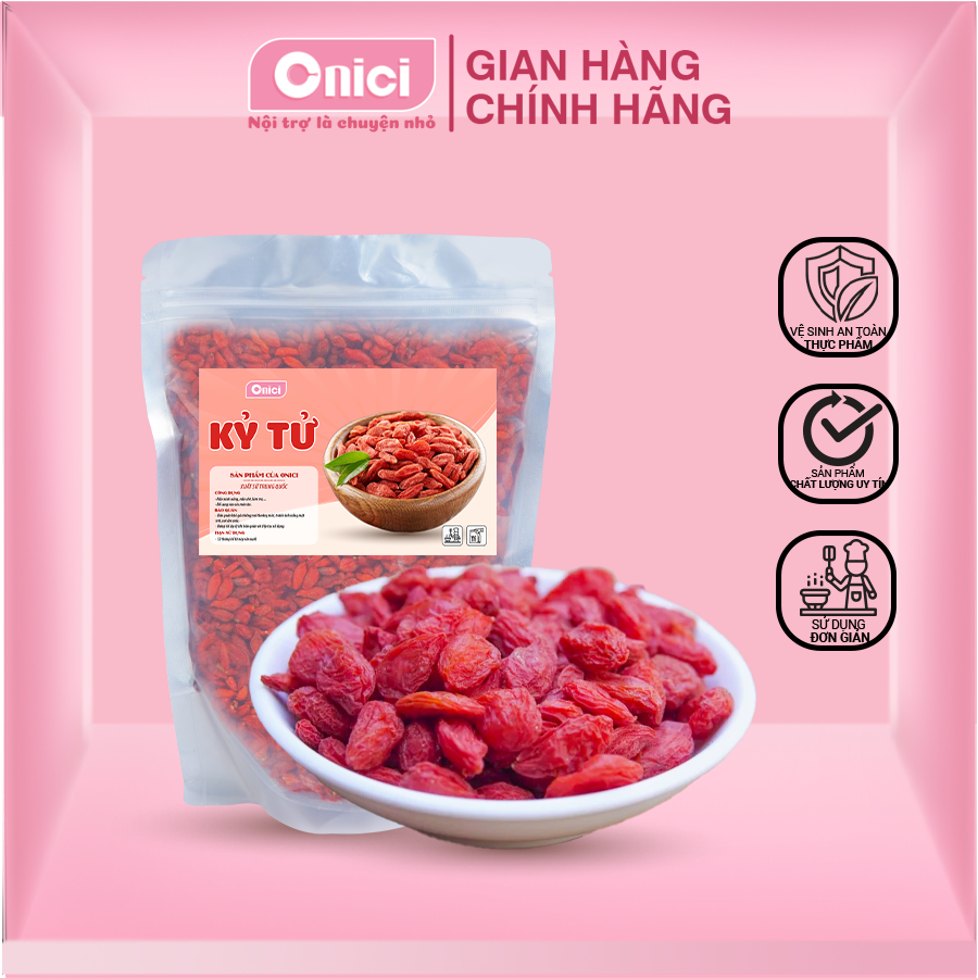  KỶ TỬ NINH HẠ GÓI 500G LOẠI 1 - Chè Dưỡng Nhan Bếp Của Mẹ Onici 