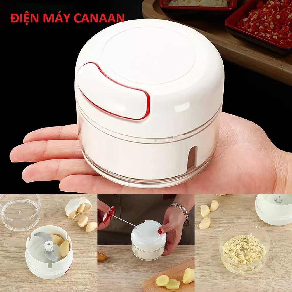 MÁY XAY TỎI MINI CẦM TAY ĐA NĂNG - Máy xay tỏi ớt cầm tay mini,Xay Đá,Xay Thịt, băm rau củ quả, xay thịt, gừng, nghệ, hành, sả 5S
