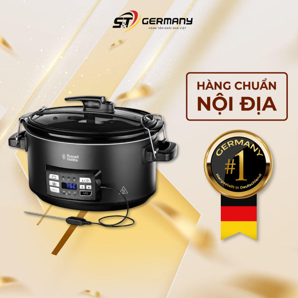 Nồi nấu chậm đa năng Russell Hobbs nội địa Đức 3in1 6,5L ,nồi nấu chậm cao cấp tiện dụng GermanySnT 270015