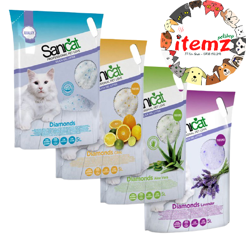 Cát vệ sinh cho mèo sanicat litter – diamond 5l
