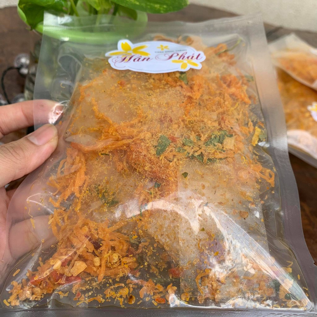 Bánh tráng xike lắc khô gà