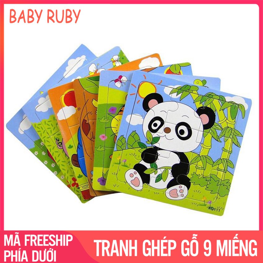 Tranh Ghép Gỗ Cho Bé - 9 miếng, bé được chọn mẫu - tranh ghép gỗ 3d, tranh ghép gỗ 9 mảnh, tranh ghép hình, tranh xếp hình cho bé