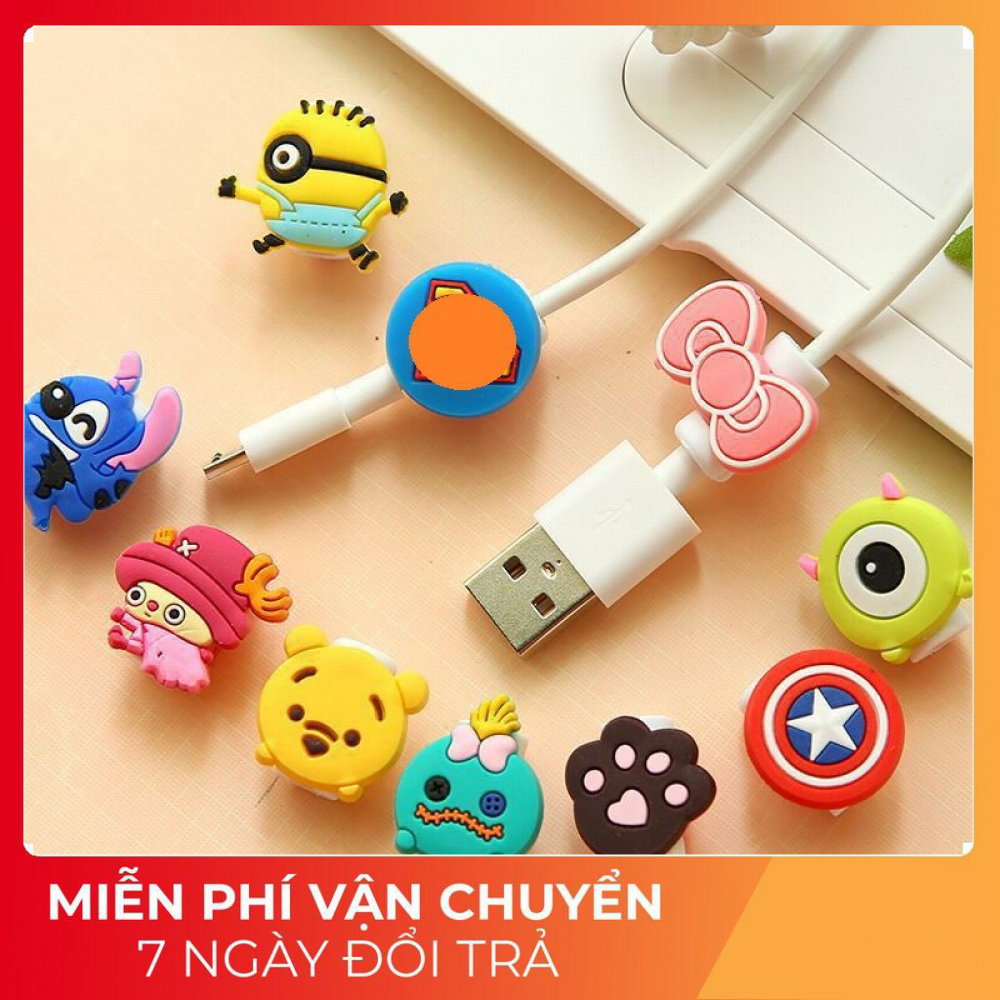 Nút bảo vệ đầu tai nghe cáp sạc hình thú dễ thương