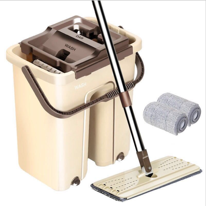 Thùng lau nhà tự vắt size lớn scratch anet + tặng kèm bông lau