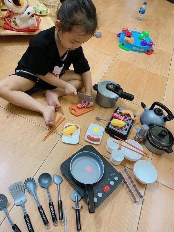 Bộ đồ chơi bé gái Đồ chơi nấu ăn Kitchen Set như thật-đồ chơi nấu ăn cho bé
