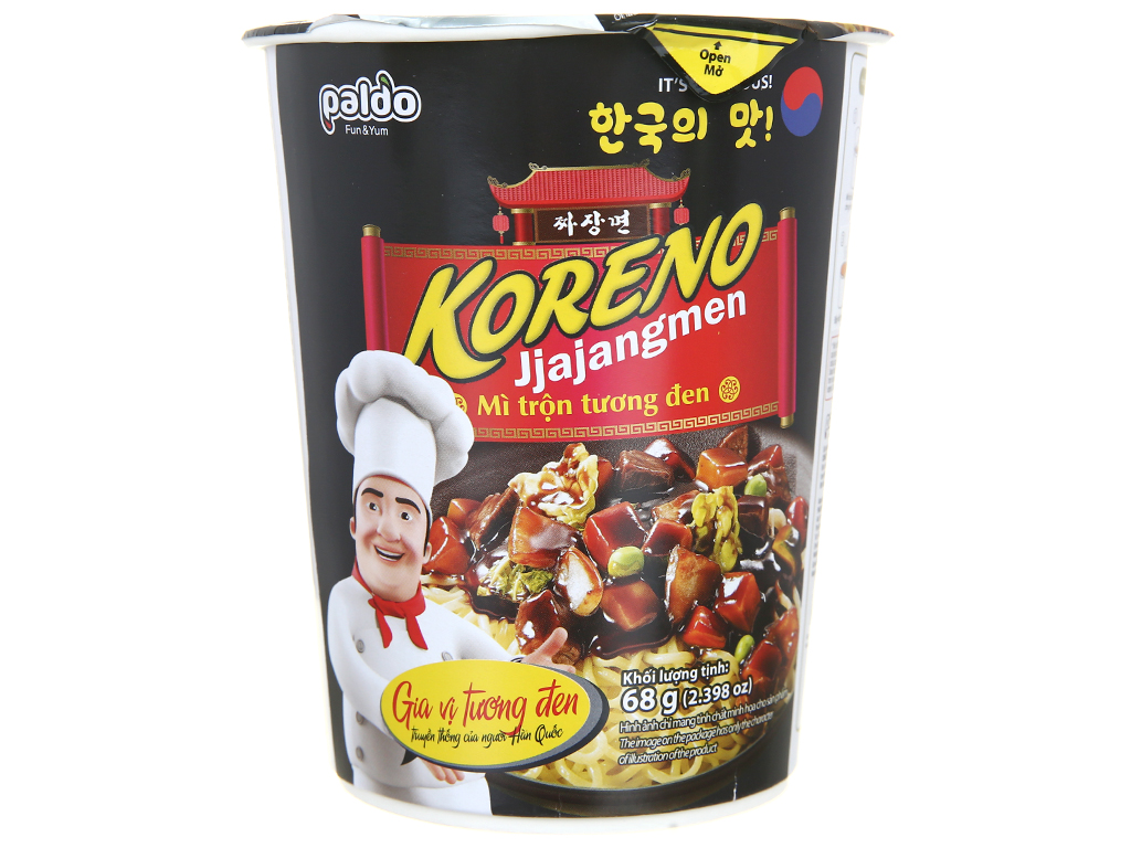 Combo 5 hộp mì koreno dạng ly tương đen + bò cay