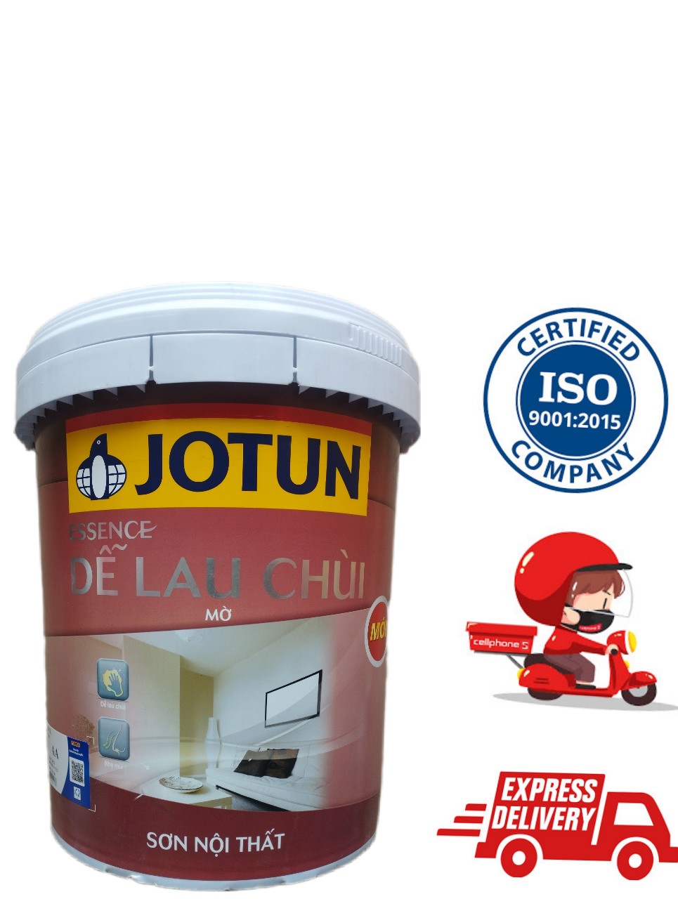   HỎA TỐC 2H  Sơn jotun lau chùi xuất xứ châu âu màng sơn mịn láng chống bám bụi chống ẩm mốc bong troc phai màu 