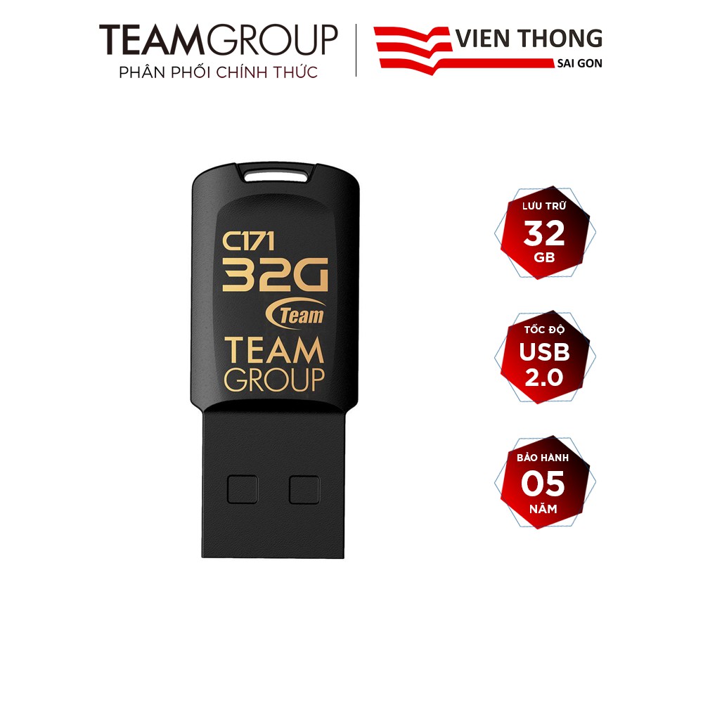 Usb 2.0 team group c171 32gb chống nước taiwan - hãng phân phối chính thức