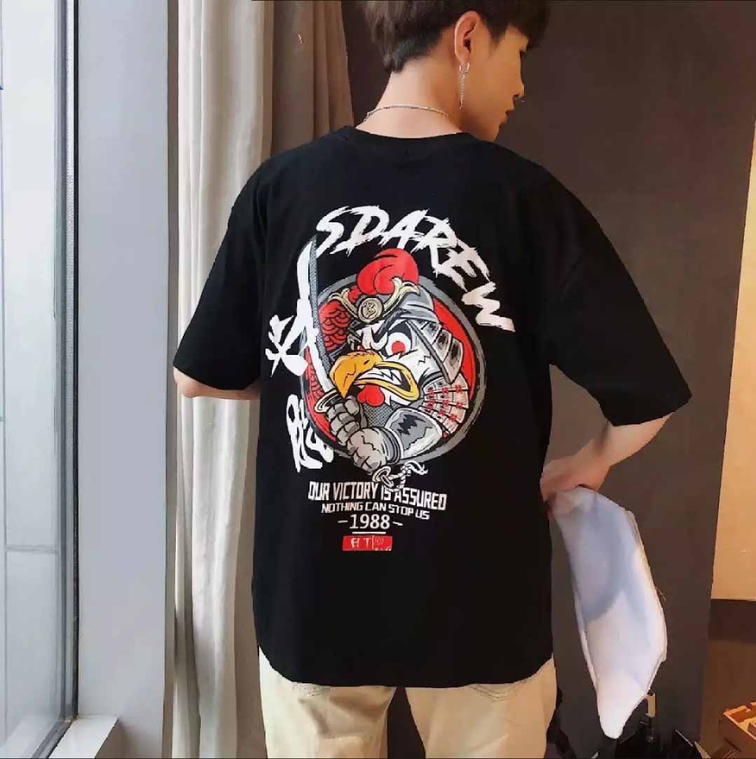 XẢ HÀNG - ĐỒNG GIÁ 19K Áo Thun Nam Form Rộng Hàn Quốc In Hình Con Két Chiến Binh Độc Đẹp Vải Dày Mịn Thoáng Mát Thiết Kế Thời Trang Kiểu Dáng Năng Động Trẻ Trung