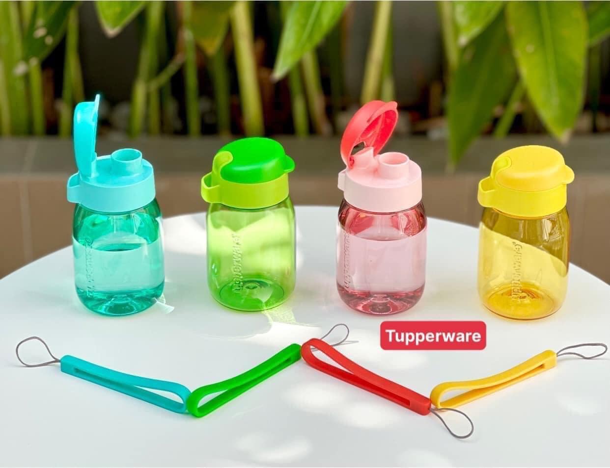 Bình nước Tupperware, Mini Lohas 350ml, không ống hút, chịu được nhiệt độ 110 độ