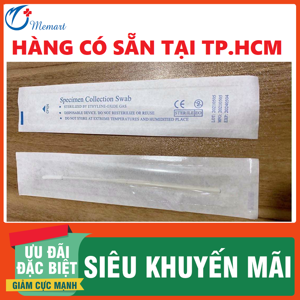 500 Que - Tăm Bông Lấy Mẫu Dịch Tỵ Hầu, Que Lấy Mẫu Bệnh Phẩm