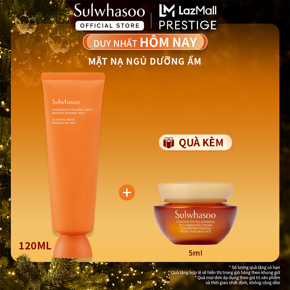  Mặt Nạ Ngủ Hàn Quốc Dưỡng Ẩm Phục Hồi Da Sulwhasoo Overnight Vitalizing Mask Ex 120ml 