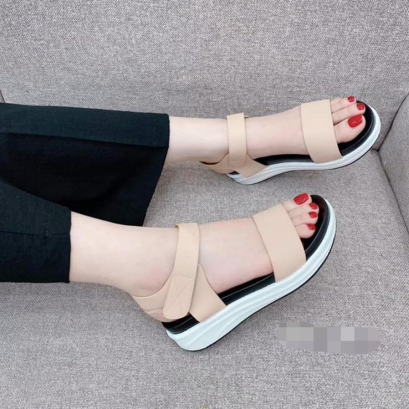 Dép quai hậu, dép học sinh, sandal quai dán 3p
