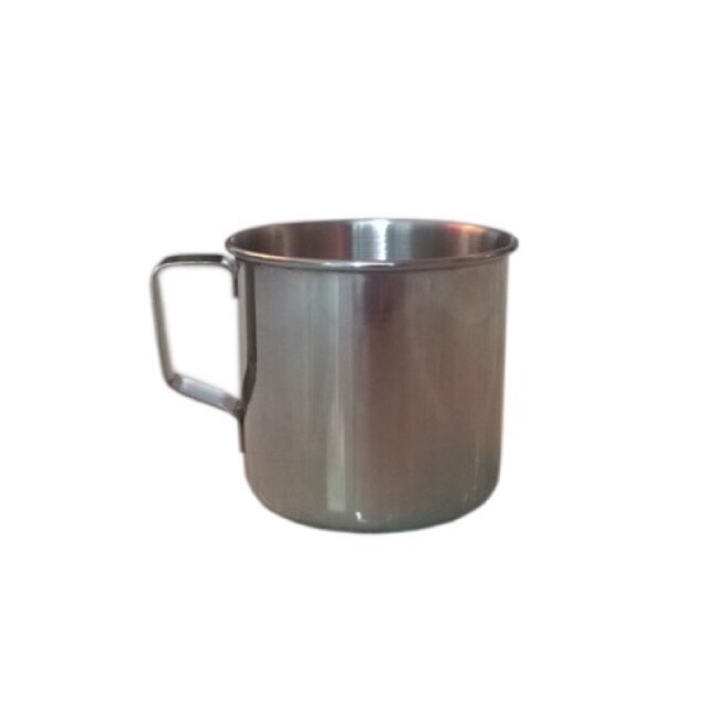 Hộp 24 cái ca uống nước inox cho văn phòng, trường học, quán ăn - Ly inox có quai uống nước. Ca làm đá có quai bằng inox