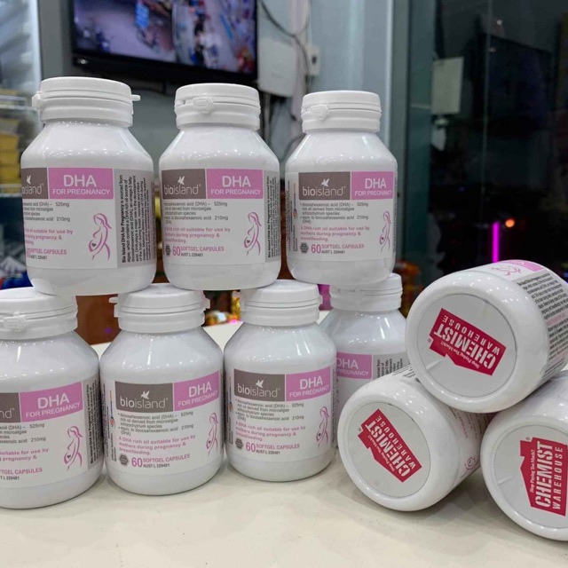 (Tem chemist) Bio island DHA cho bà bầu, chất lượng đảm bảo an toàn đến sức khỏe người sử dụng, cam kết hàng đúng mô tả