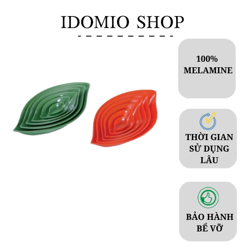 5 Dĩa Nhựa Hình Lá Melamine - Fataco