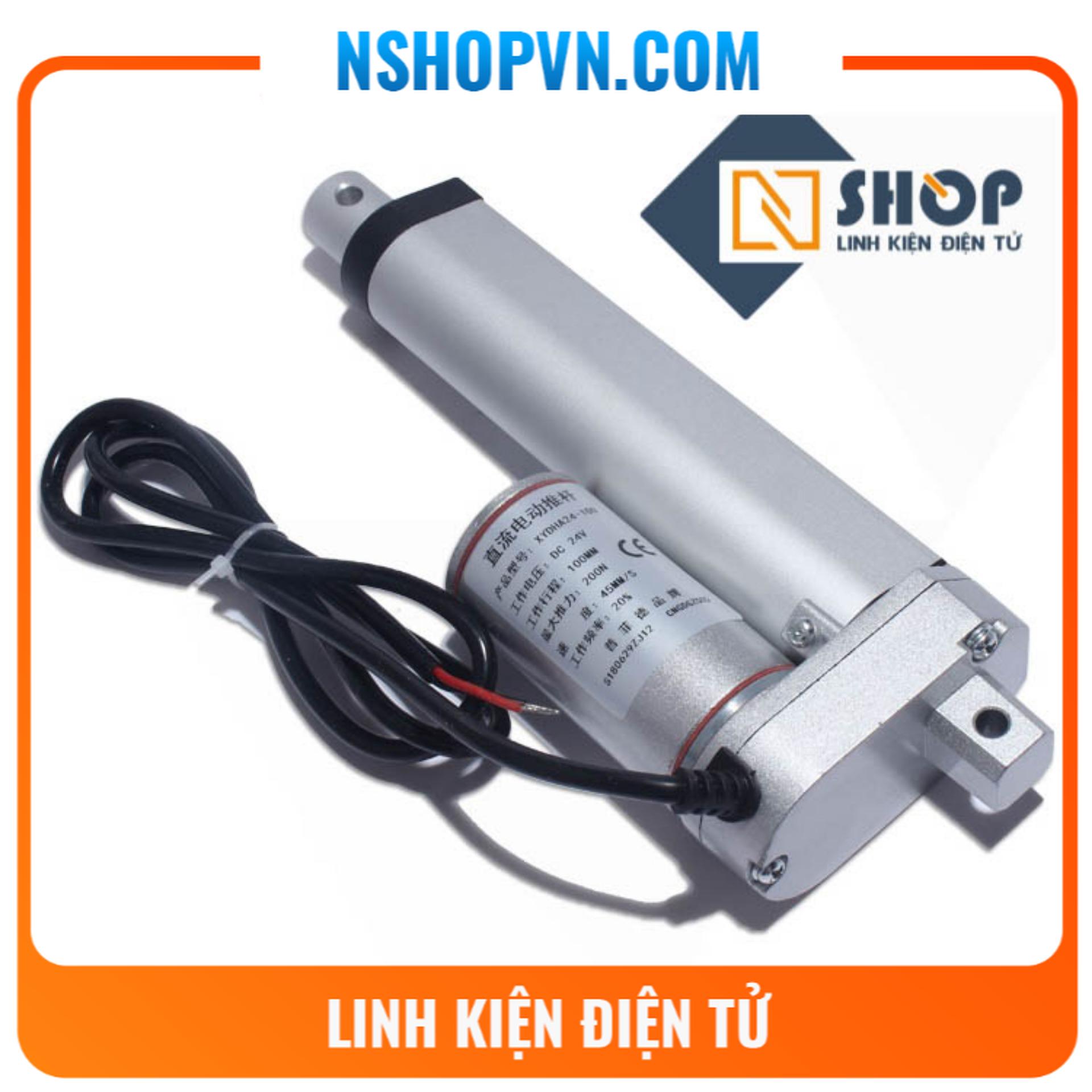 Xi lanh điện 12v hành trình 100mm-30mm/s