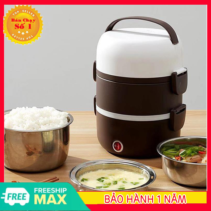 [HÀNG TỐT - GIẢM THÊM 8%] HỢP CƠM VĂN PHÒNG HÂM NÓNG TỰ ĐỘNG H9968, CHẤT LIỆU CAO CẤP, CAMEN CƠM
