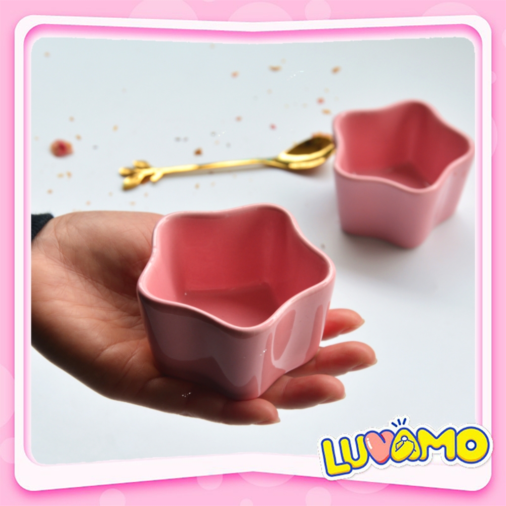 Bát sứ ăn dặm cho bé kiểu Nhật ngôi sao dễ thương vui nhộn Luvamo, chất liệu và thiết kế an toàn cho trẻ, cam kết sản phẩm như mô tả