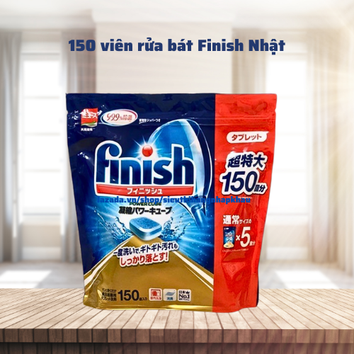 Viên rửa bát finish nhật 150 viên dùng cho máy rửa bát siêu tiết kiệm