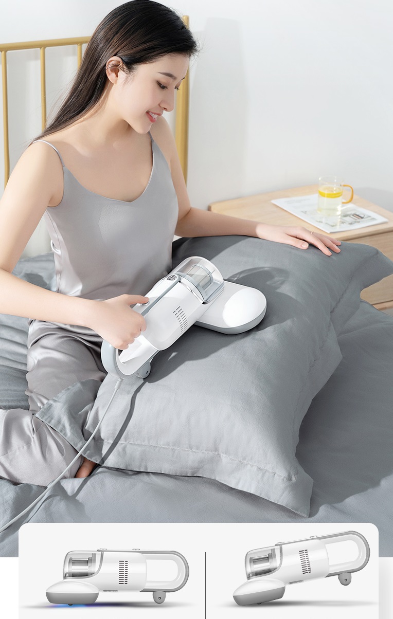 Máy hút bụi khử khuẩn quần áo ga giường vc-c001 có tay cầm công suất 400w có đèn hồng ngoại uv 3 bộ lọc