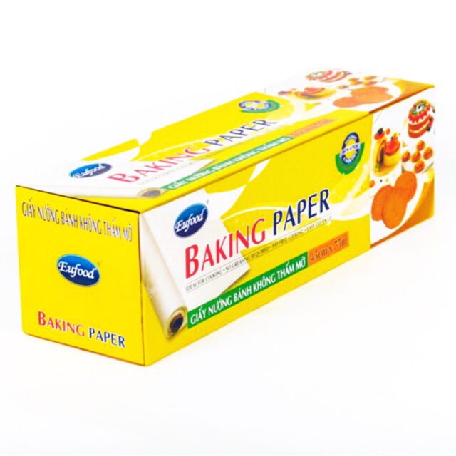 Giấy nướng bánh không thấm mỡ khổ to 30cm*75m