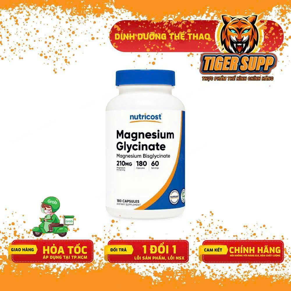 Viên Nang Nutricost Magnesium Glycinate 210mg – Magie Chelate Dễ Hấp Thu
