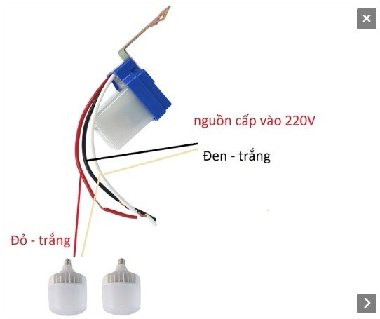 CẢM BIẾN ANH SÁNG 220V 10A LẮP NGOÀI TRỜI